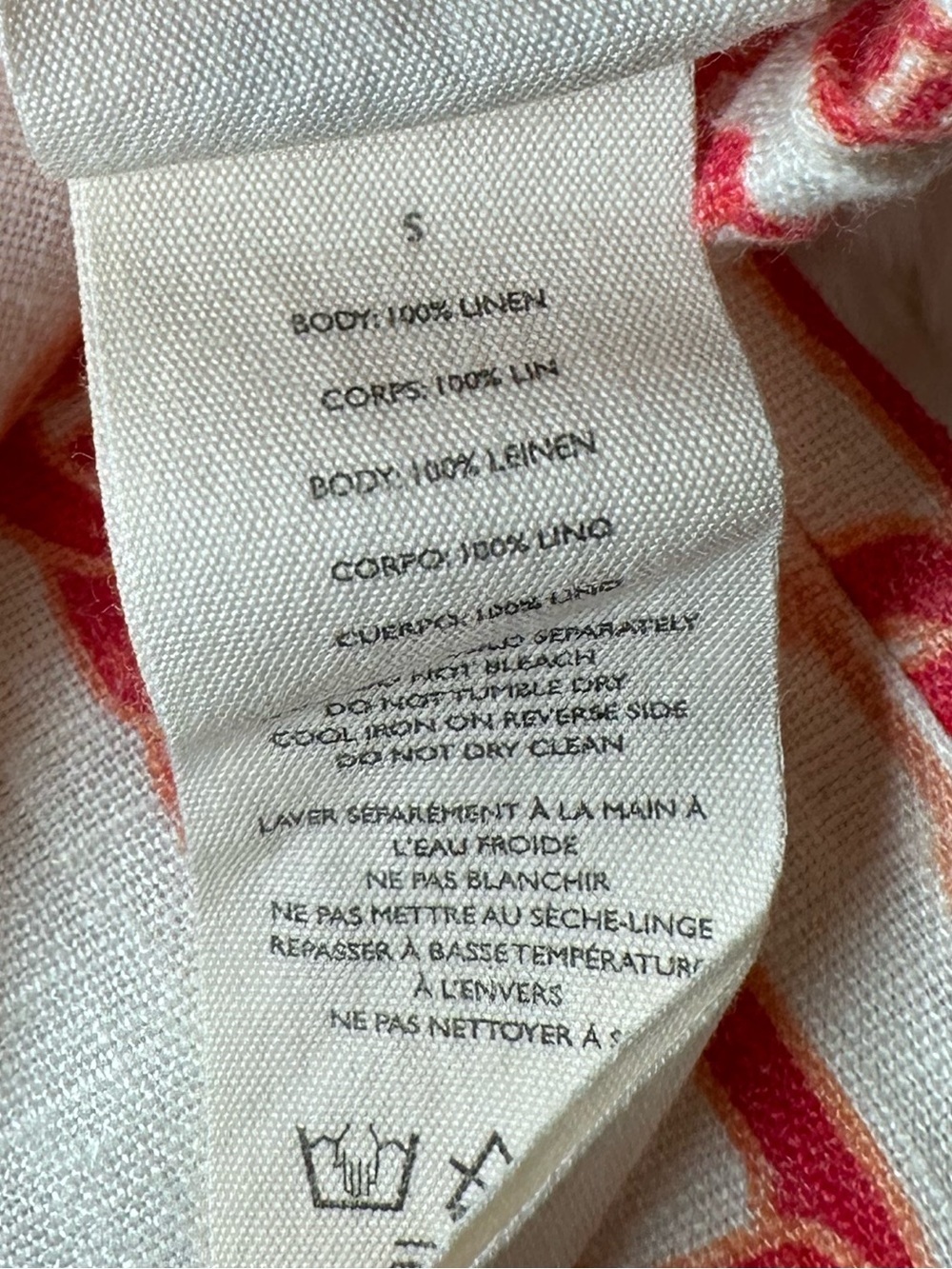 VRG GRL Raya 100% Linen Wide Leg Drawstring Pants Small Coastal Resort - Picture 9 of 14